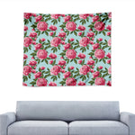 Pink Peony Pattern Print Tapestry