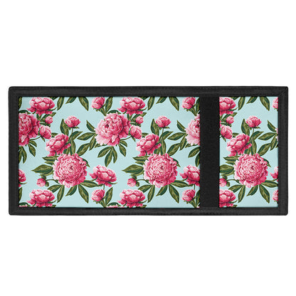 Pink Peony Pattern Print Trifold Wallet