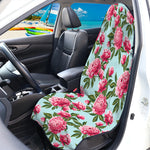 Pink Peony Pattern Print Waterproof Car Seat Cover