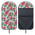 Pink Peony Pattern Print Waterproof Car Seat Cover