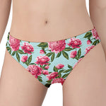 Pink Peony Pattern Print Women's Panties