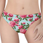 Pink Peony Pattern Print Women's Thong