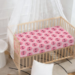 Pink Pig Nose Pattern Print Baby Crib Sheet