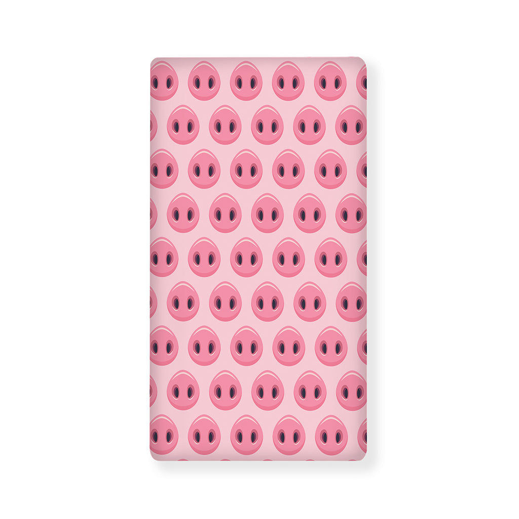Pink Pig Nose Pattern Print Baby Crib Sheet