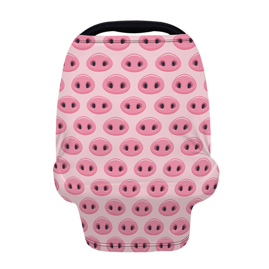 Pink Pig Nose Pattern Print Baby Seat Cover