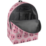 Pink Pig Nose Pattern Print Backpack
