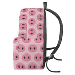 Pink Pig Nose Pattern Print Backpack