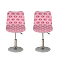 Pink Pig Nose Pattern Print Bar Stool Covers