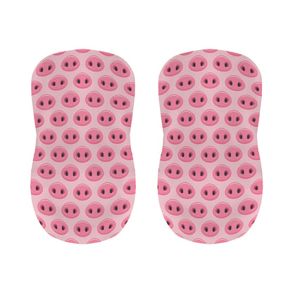 Pink Pig Nose Pattern Print Bar Stool Covers