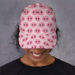 Pink Pig Nose Pattern Print Baseball Cap