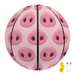 Pink Pig Nose Pattern Print Basketball