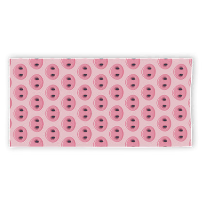 Pink Pig Nose Pattern Print Beach Towel