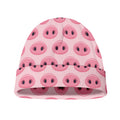 Pink Pig Nose Pattern Print Beanie