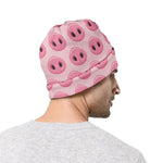 Pink Pig Nose Pattern Print Beanie