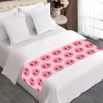Pink Pig Nose Pattern Print Bed Runner