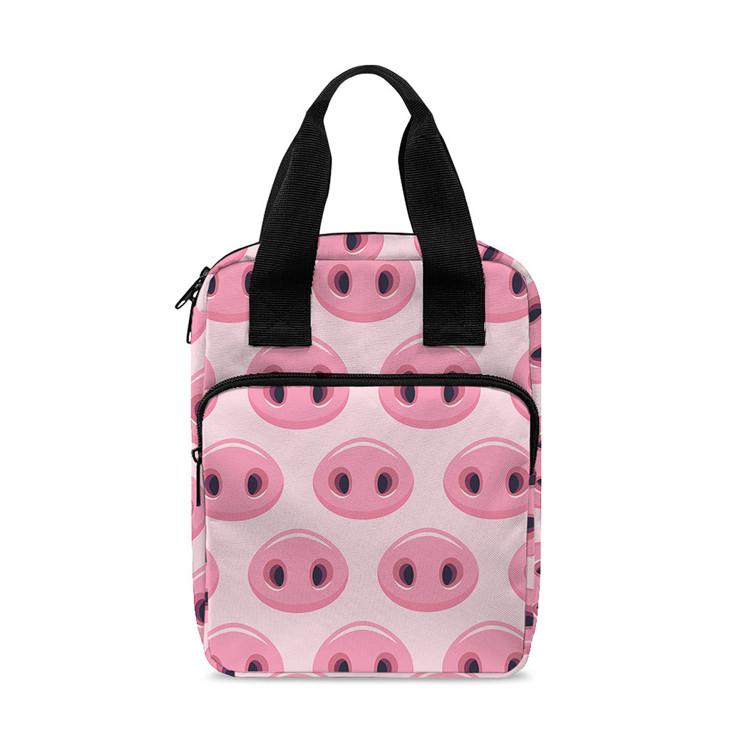 Pink Pig Nose Pattern Print Bible Tote Bag
