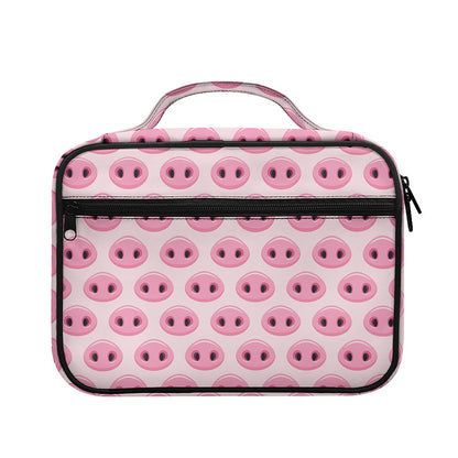 Pink Pig Nose Pattern Print Briefcase Bible Bag