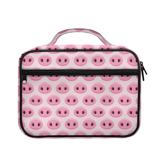 Pink Pig Nose Pattern Print Briefcase Bible Bag