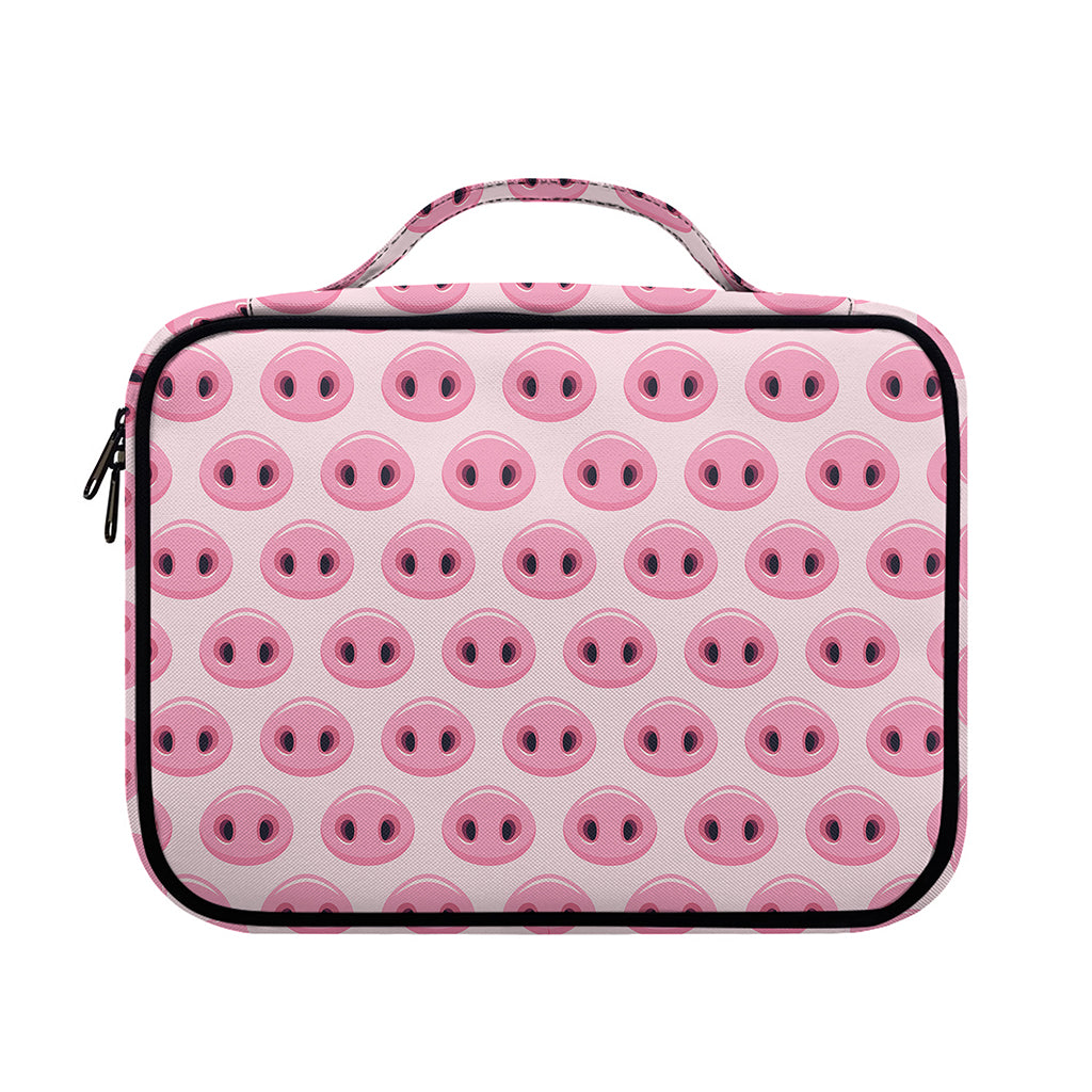 Pink Pig Nose Pattern Print Briefcase Bible Bag