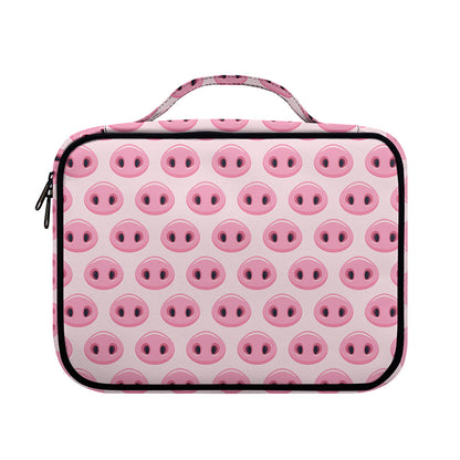 Pink Pig Nose Pattern Print Briefcase Bible Bag