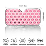 Pink Pig Nose Pattern Print Car Windshield Sun Shade