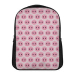 Pink Pig Nose Pattern Print Casual Backpack
