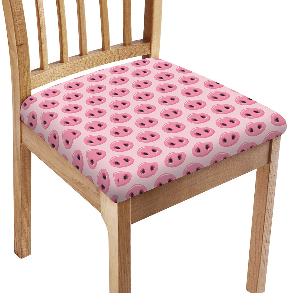 Pink Pig Nose Pattern Print Chair Cushion Cover