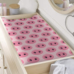 Pink Pig Nose Pattern Print Changing Pad Cover