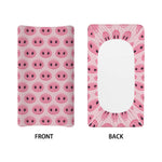 Pink Pig Nose Pattern Print Changing Pad Cover