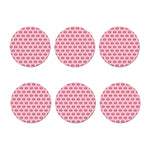 Pink Pig Nose Pattern Print Coaster Set
