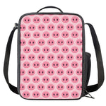 Pink Pig Nose Pattern Print Crossbody Lunch Bag