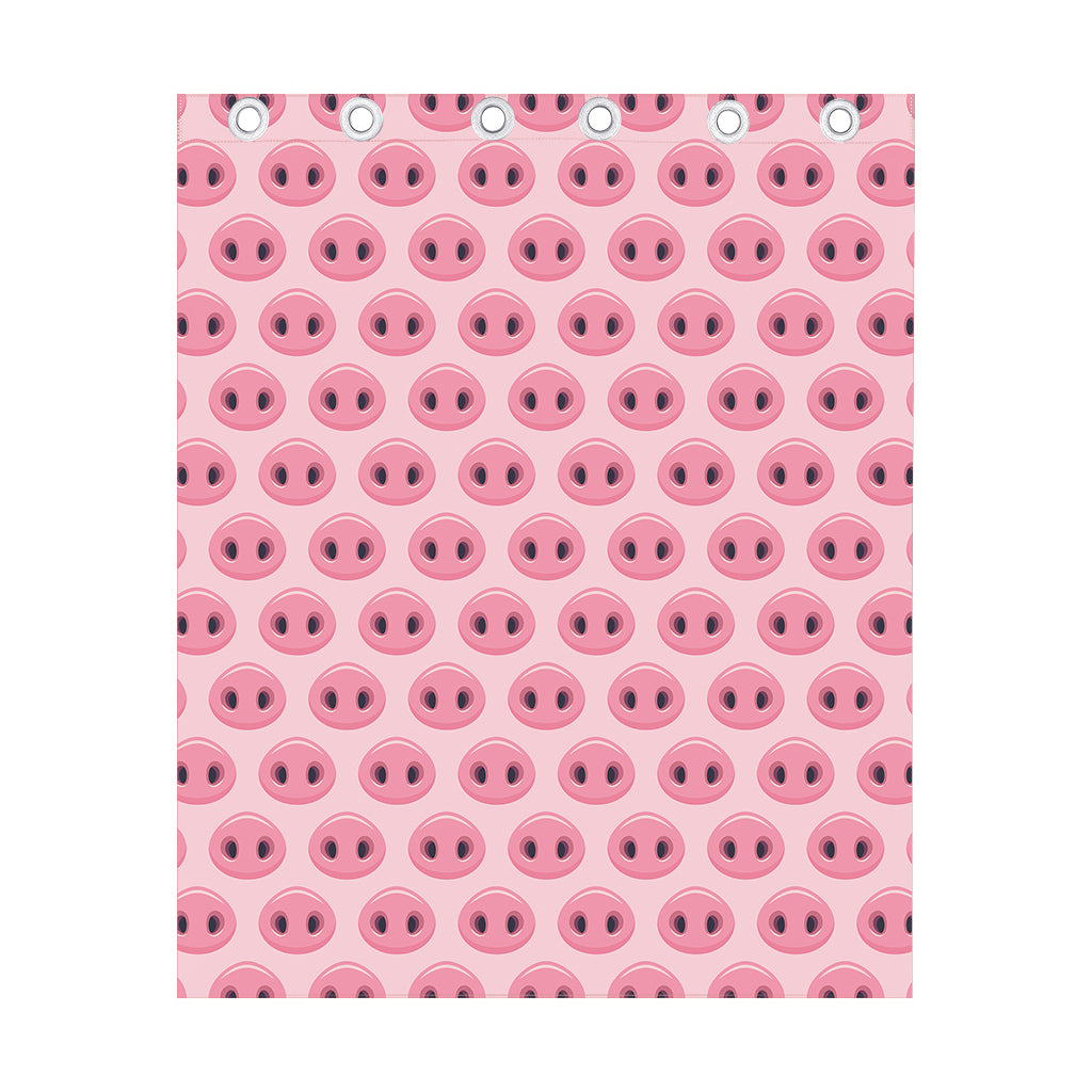 Pink Pig Nose Pattern Print Curtain