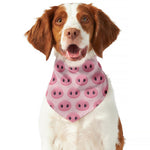 Pink Pig Nose Pattern Print Dog Bandana