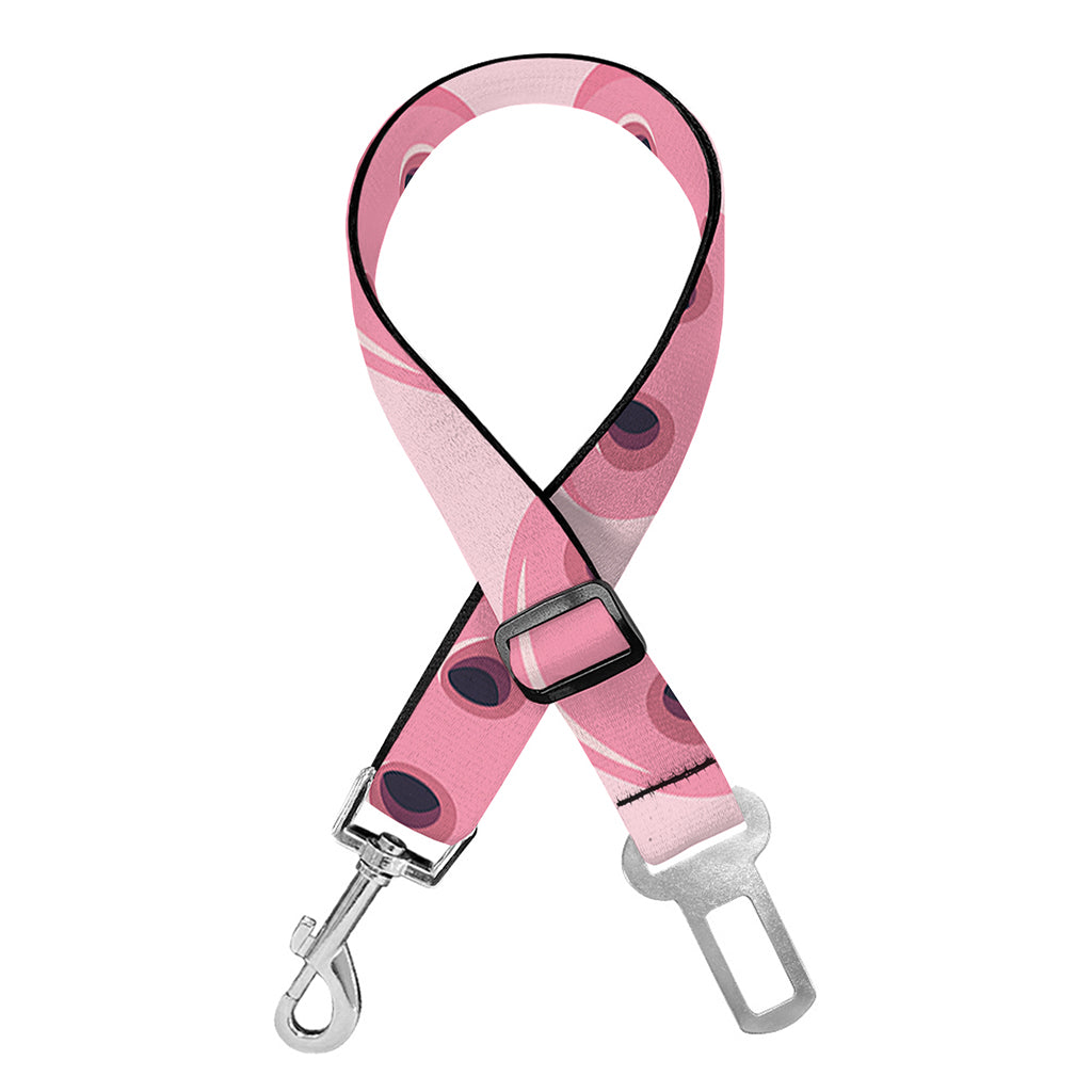 Pink Pig Nose Pattern Print Dog Seat Belt