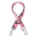 Pink Pig Nose Pattern Print Dog Seat Belt