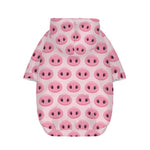 Pink Pig Nose Pattern Print Dog Zip Up Hoodie