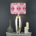 Pink Pig Nose Pattern Print Drum Lamp Shade