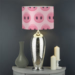 Pink Pig Nose Pattern Print Drum Lamp Shade
