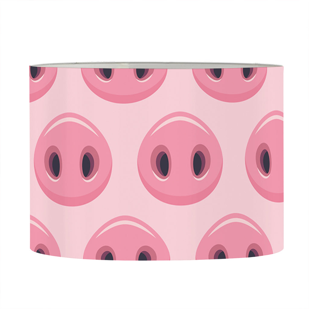 Pink Pig Nose Pattern Print Drum Lamp Shade