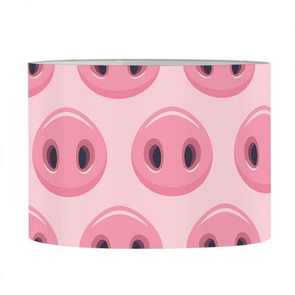 Pink Pig Nose Pattern Print Drum Lamp Shade