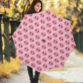 Pink Pig Nose Pattern Print Foldable Umbrella