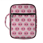 Pink Pig Nose Pattern Print Front Pocket Bible Bag