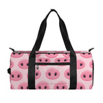 Pink Pig Nose Pattern Print Gym Bag