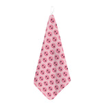 Pink Pig Nose Pattern Print Hand Towel