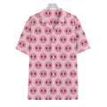 Pink Pig Nose Pattern Print Hawaiian Shirt