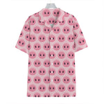 Pink Pig Nose Pattern Print Hawaiian Shirt