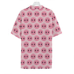 Pink Pig Nose Pattern Print Hawaiian Shirt