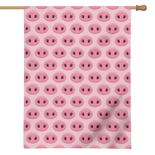 Pink Pig Nose Pattern Print House Flag