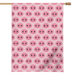 Pink Pig Nose Pattern Print House Flag