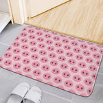 Pink Pig Nose Pattern Print Indoor Door Mat